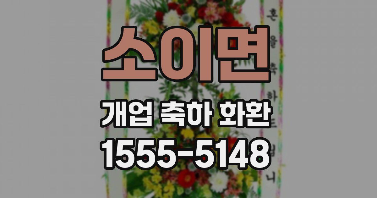소이면 개업 축하 화환