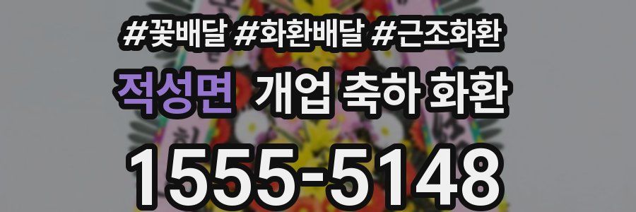 적성면 개업 축하 화환
