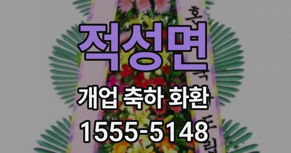 적성면 개업 축하 화환