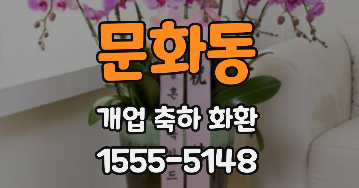 문화동 개업 축하 화환