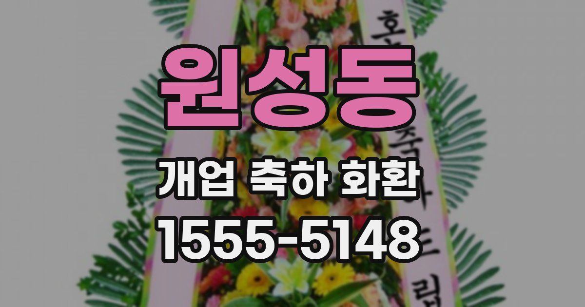 원성동 개업 축하 화환