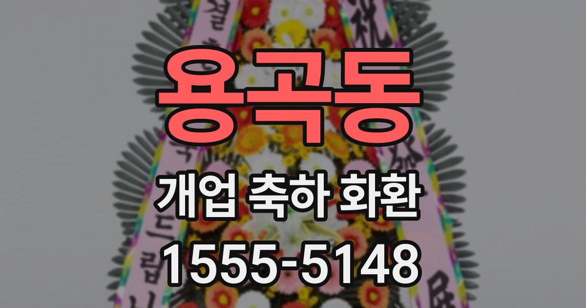 용곡동 개업 축하 화환