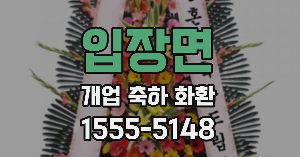입장면 개업 축하 화환