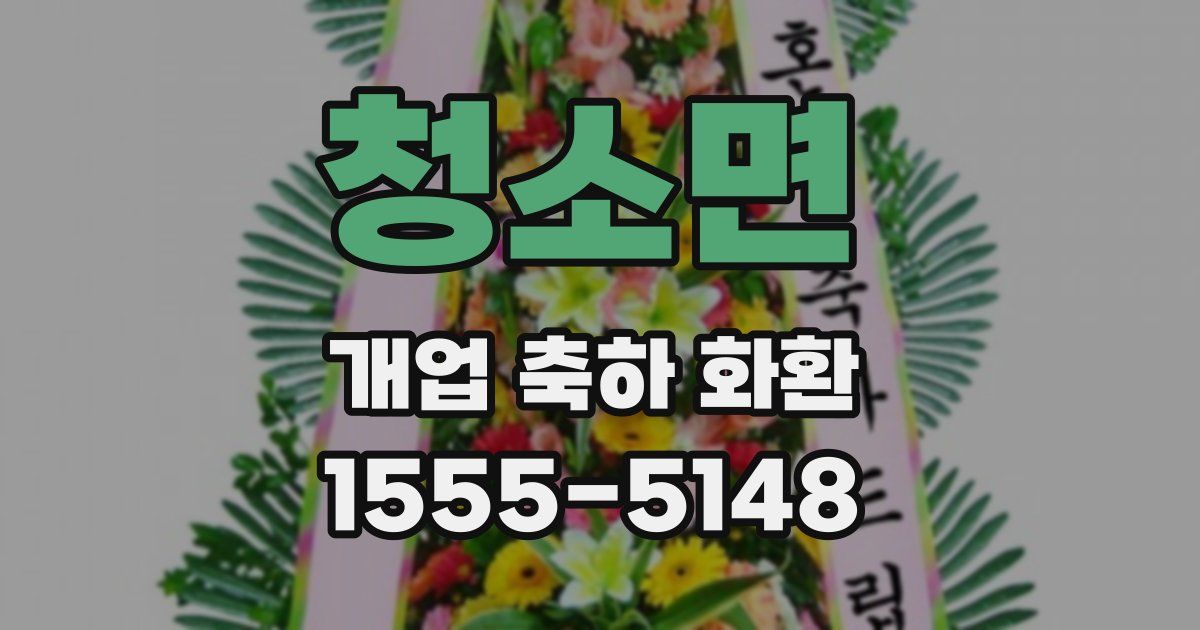 청소면 개업 축하 화환