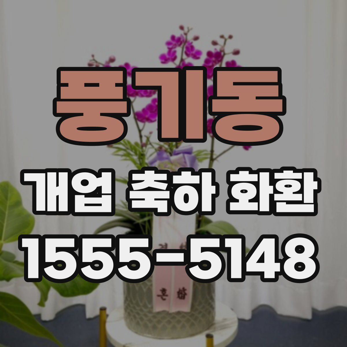 풍기동 개업 축하 화환