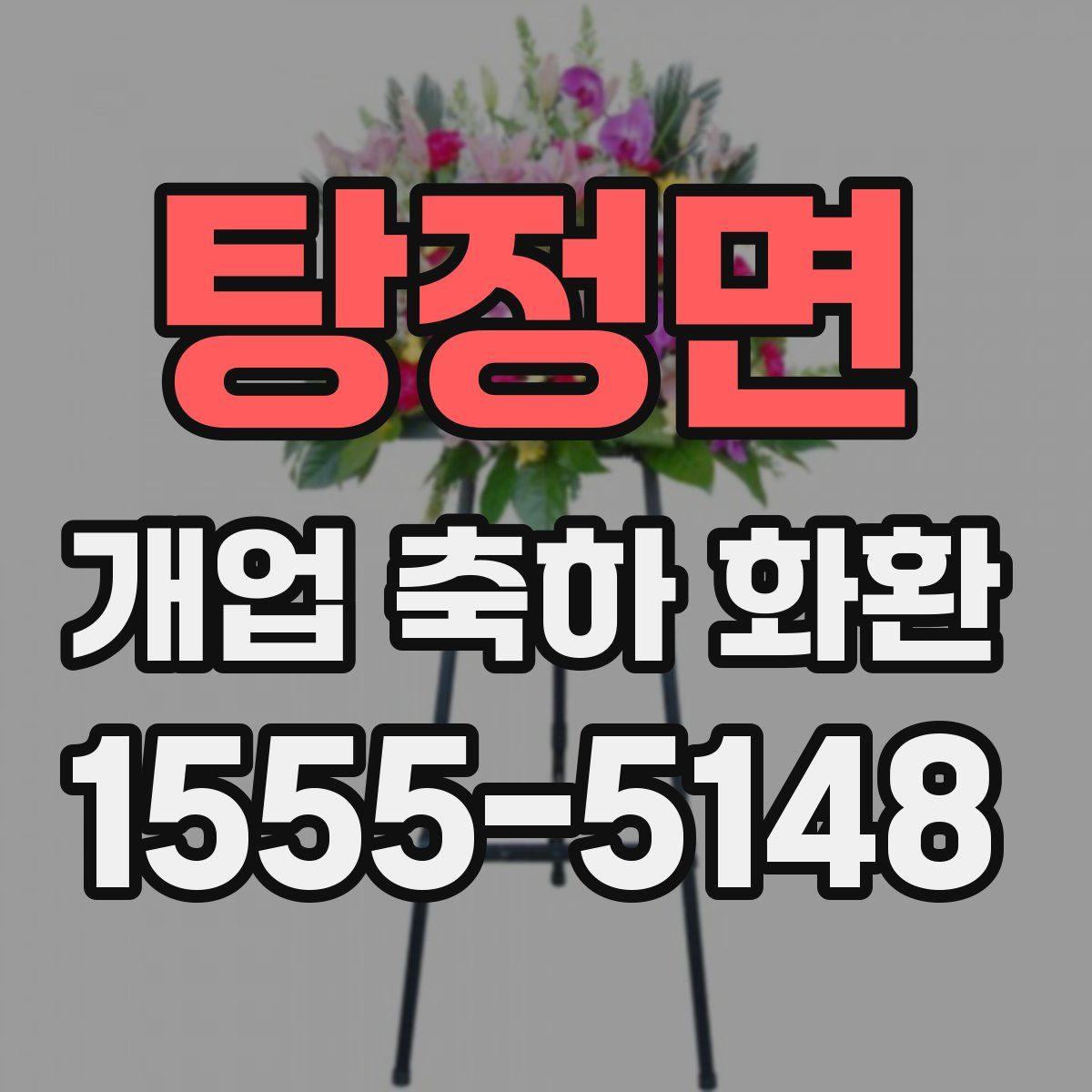 탕정면 개업 축하 화환