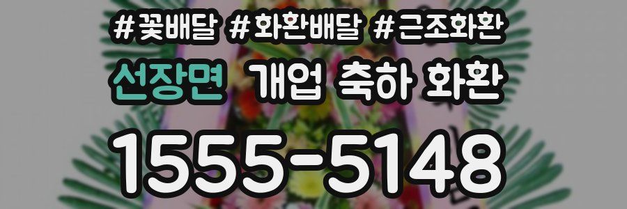 선장면 개업 축하 화환