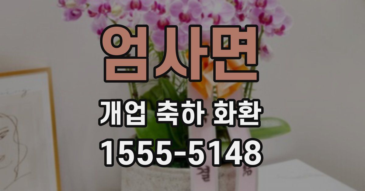 엄사면 개업 축하 화환