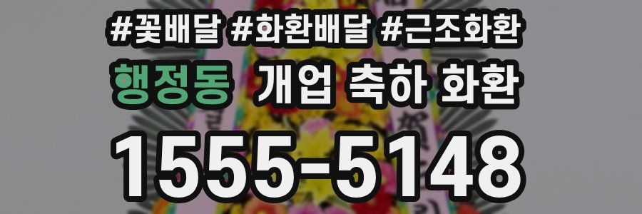 행정동 개업 축하 화환