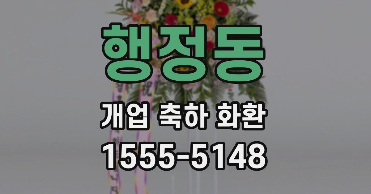 행정동 개업 축하 화환