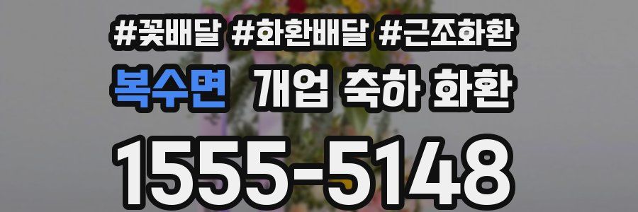 복수면 개업 축하 화환