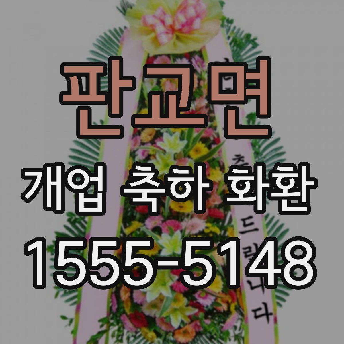 판교면 개업 축하 화환