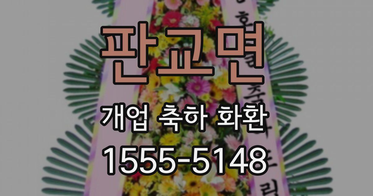 판교면 개업 축하 화환