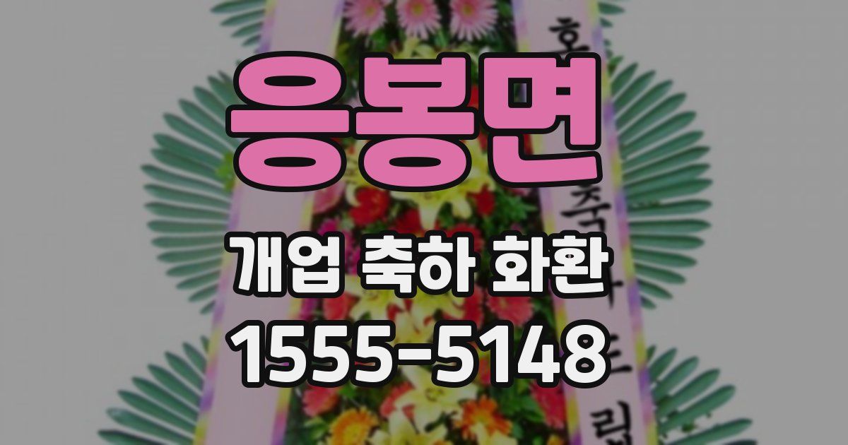 응봉면 개업 축하 화환