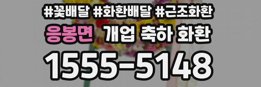 응봉면 개업 축하 화환