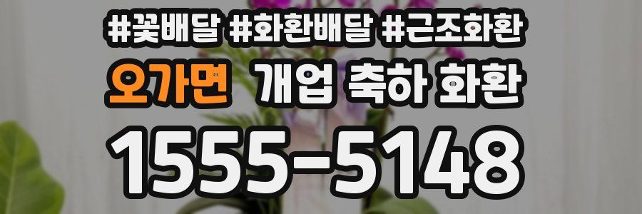 오가면 개업 축하 화환