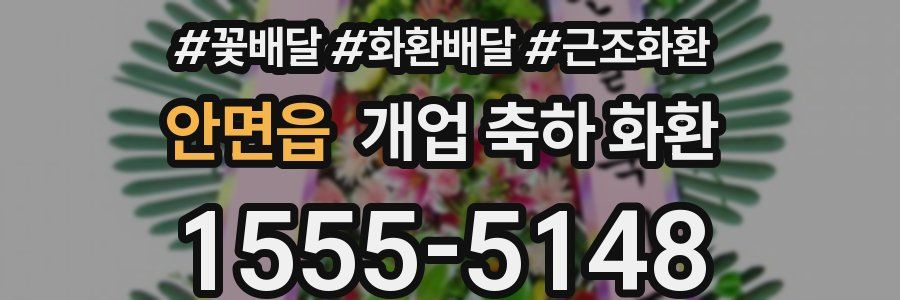 안면읍 개업 축하 화환