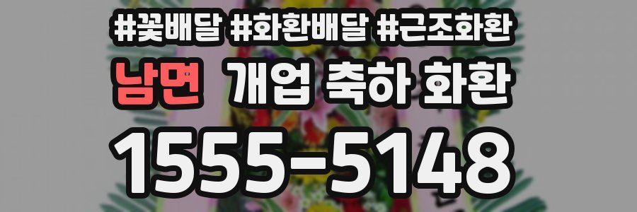 남면 개업 축하 화환