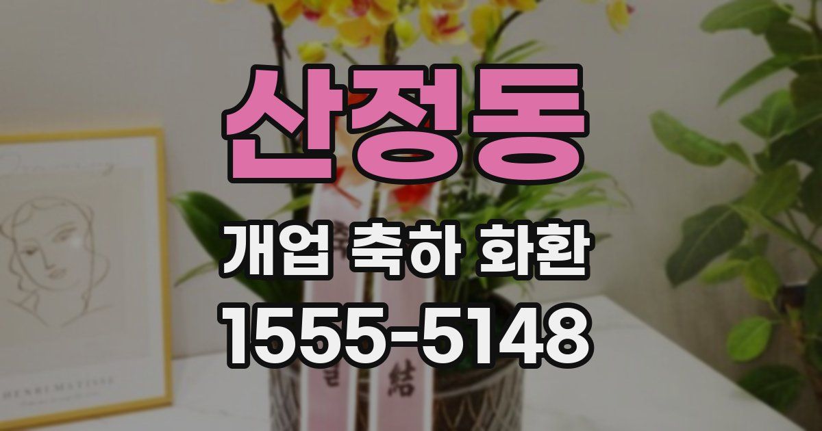 산정동 개업 축하 화환