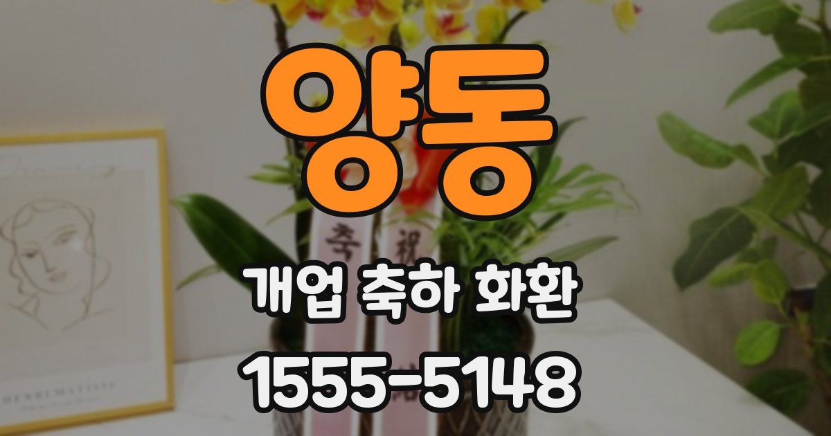 양동 개업 축하 화환