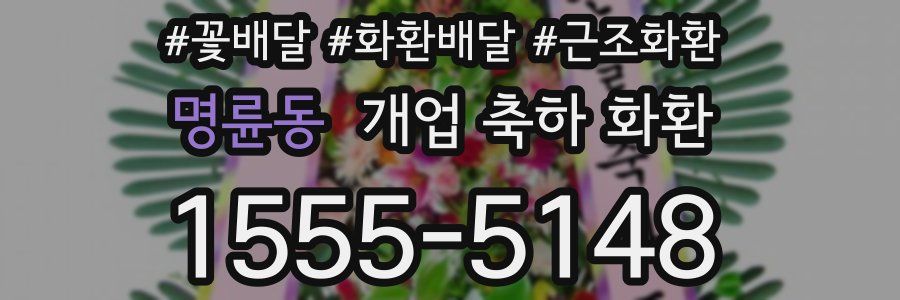 명륜동 개업 축하 화환