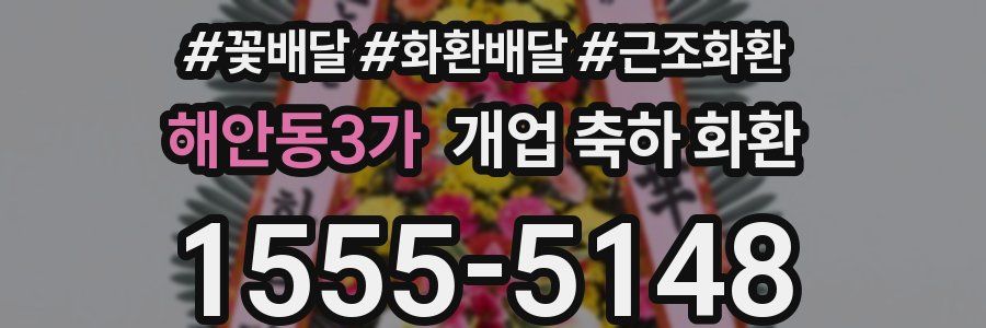 해안동3가 개업 축하 화환