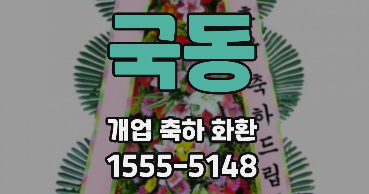 국동 개업 축하 화환