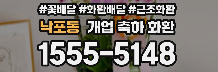 낙포동 개업 축하 화환