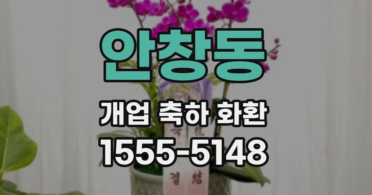 안창동 개업 축하 화환