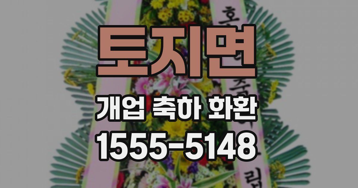 토지면 개업 축하 화환