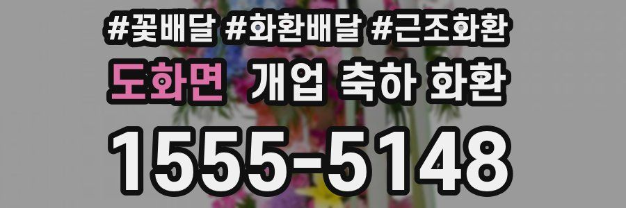 도화면 개업 축하 화환
