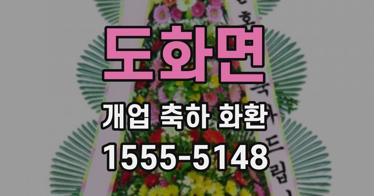 도화면 개업 축하 화환