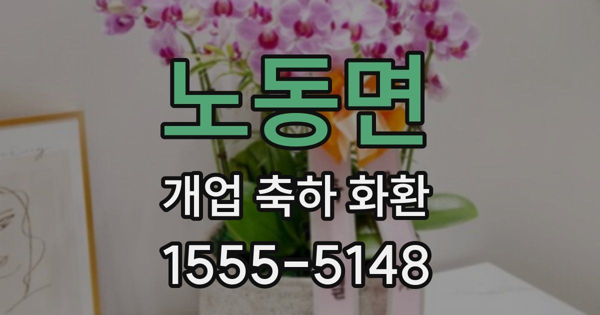 노동면 개업 축하 화환