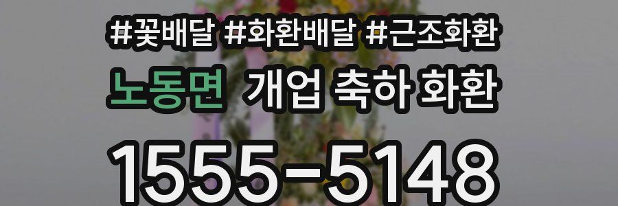 노동면 개업 축하 화환