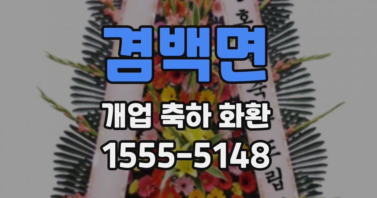 겸백면 개업 축하 화환