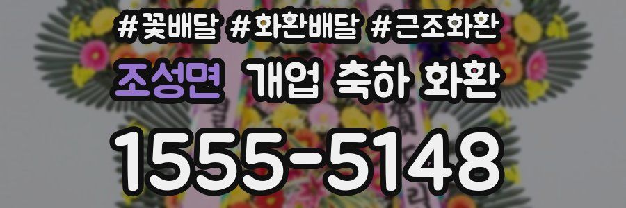 조성면 개업 축하 화환