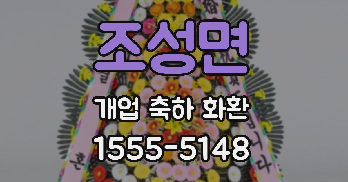 조성면 개업 축하 화환