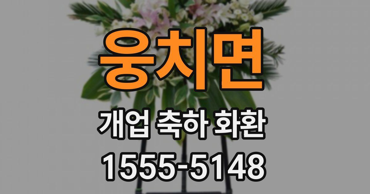 웅치면 개업 축하 화환
