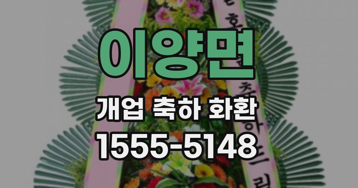이양면 개업 축하 화환