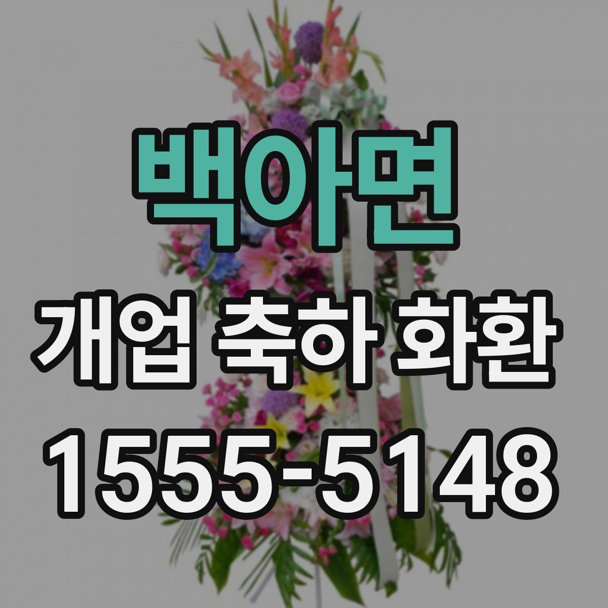백아면 개업 축하 화환