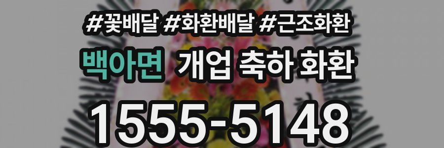 백아면 개업 축하 화환
