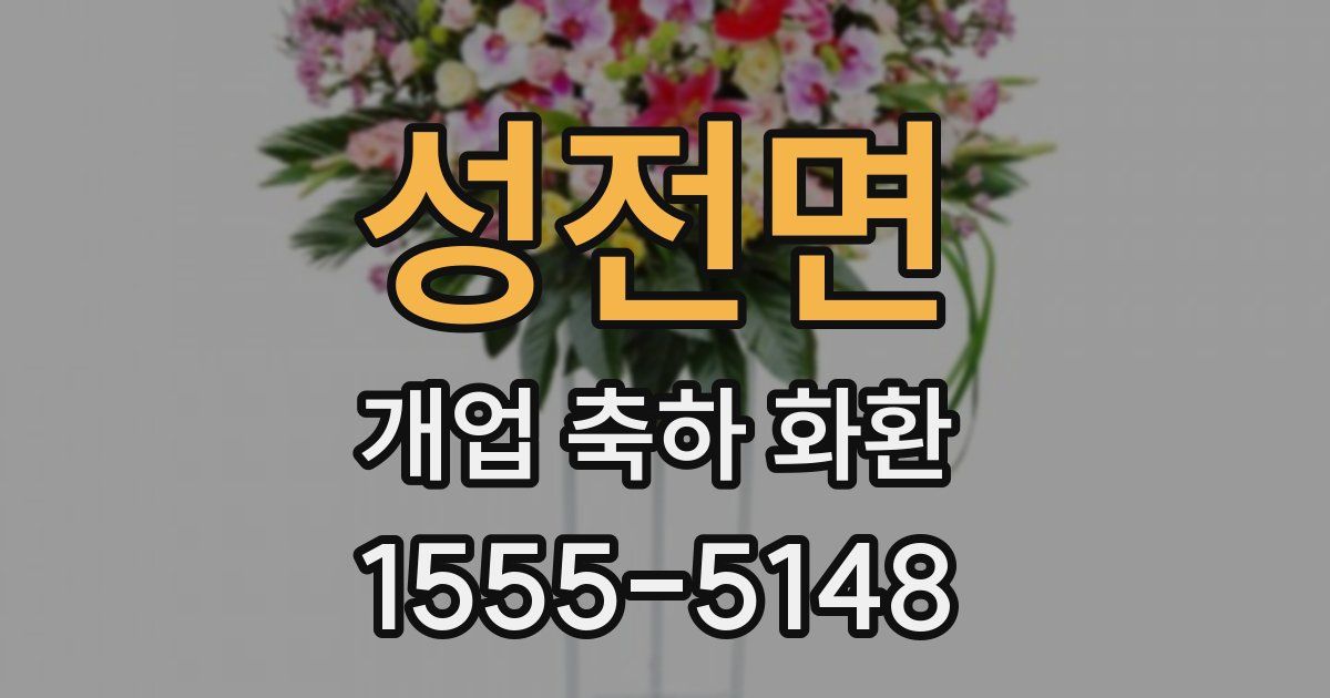 성전면 개업 축하 화환