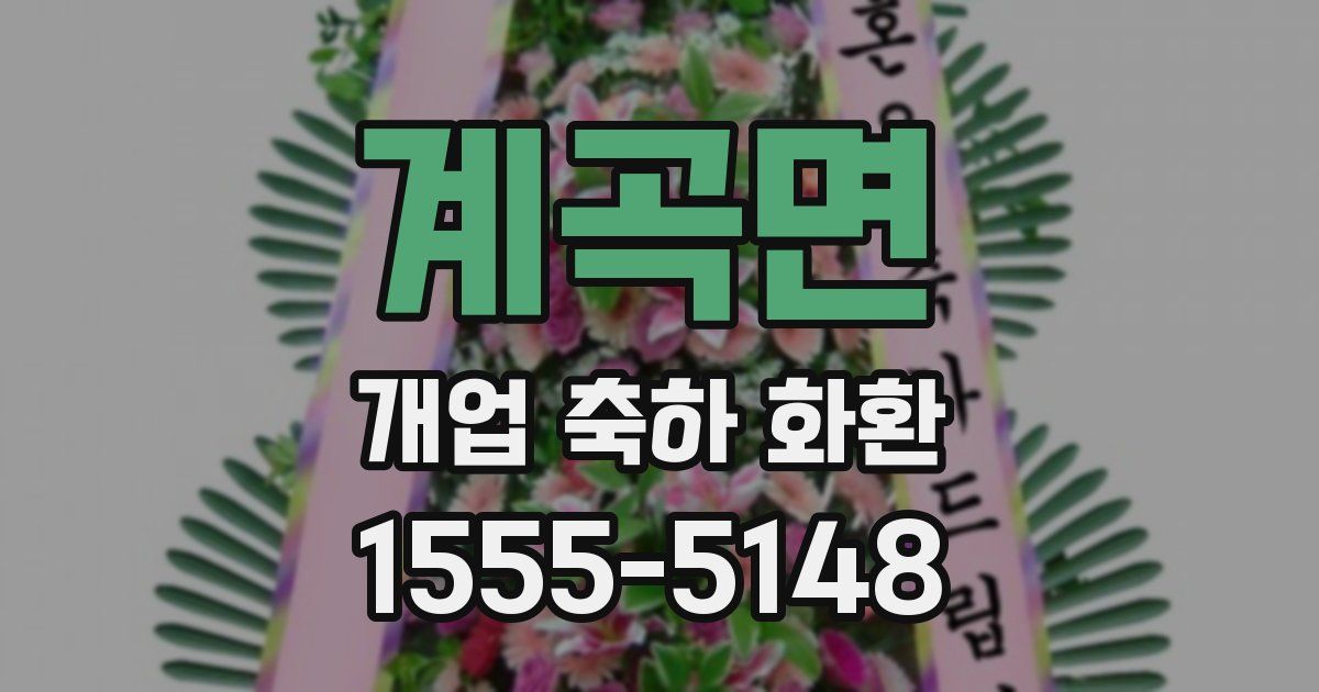 계곡면 개업 축하 화환