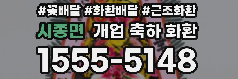 시종면 개업 축하 화환