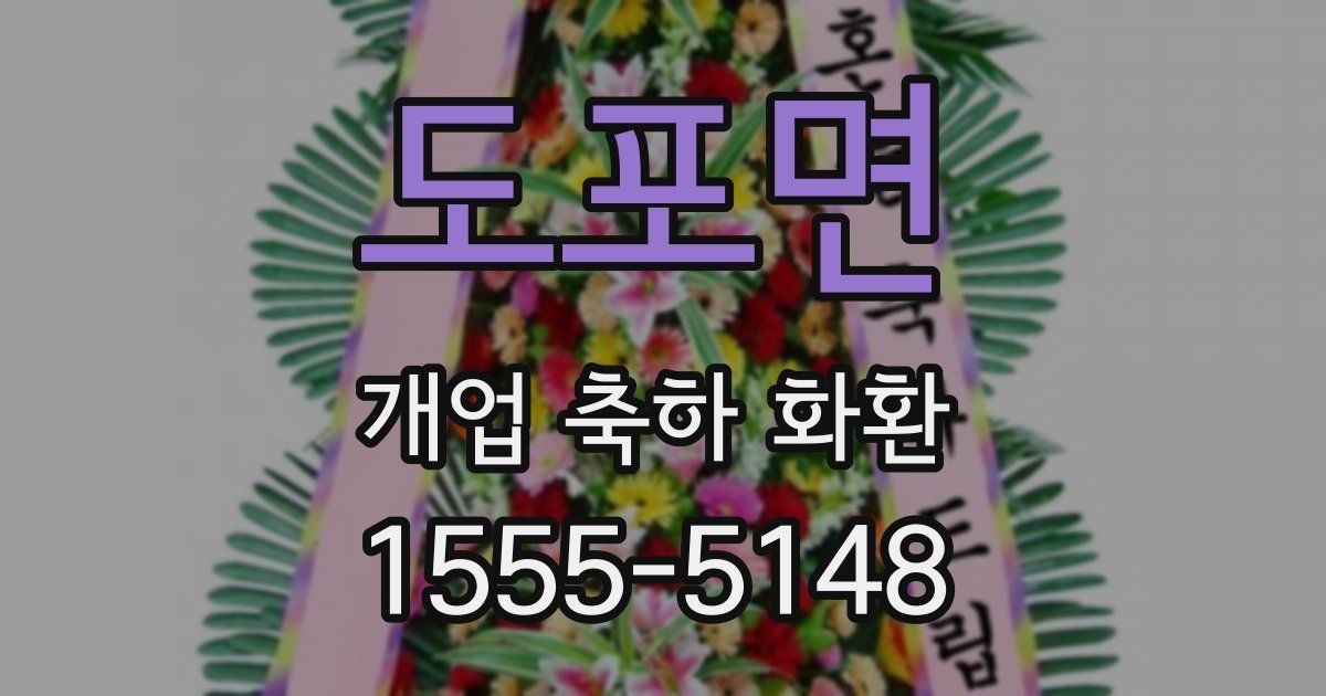 도포면 개업 축하 화환