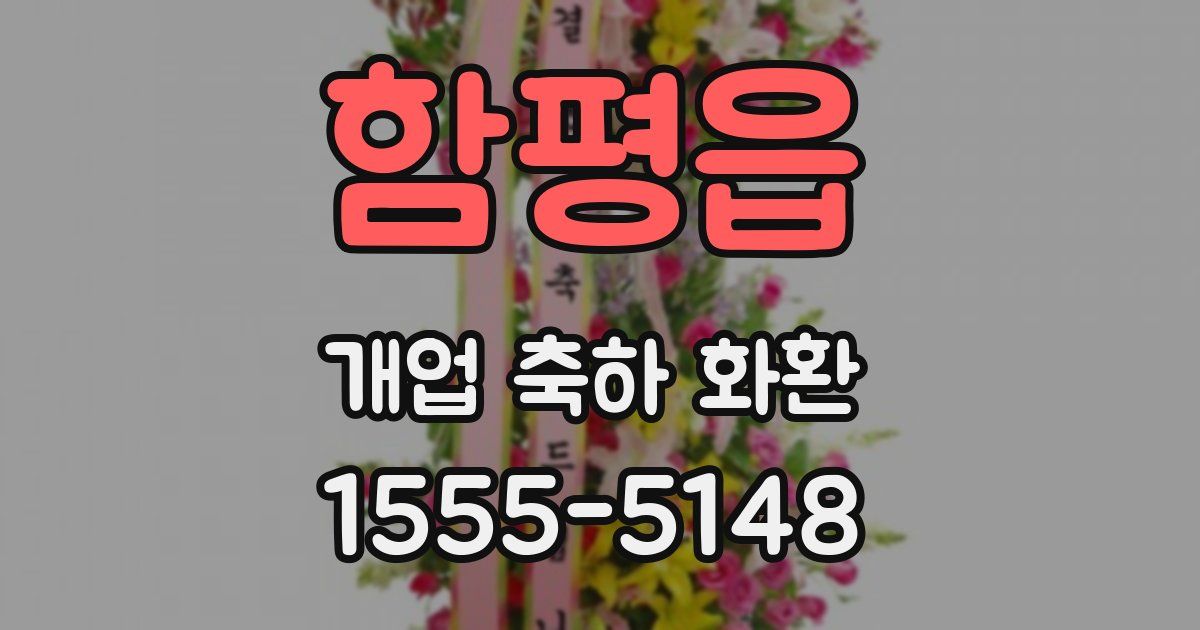 함평읍 개업 축하 화환