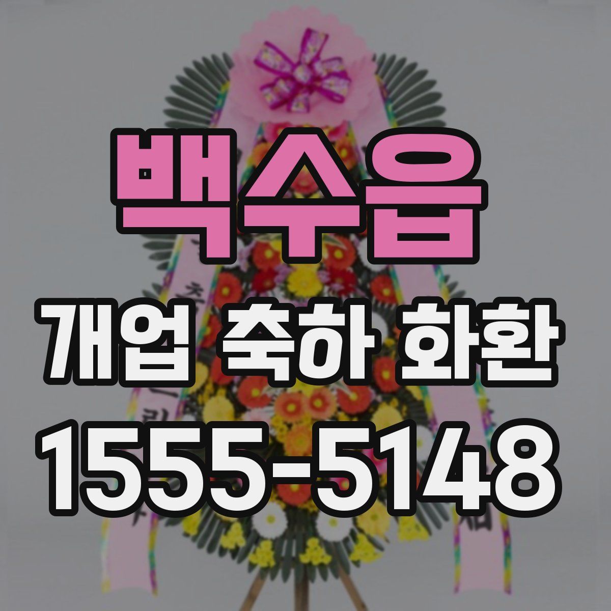 백수읍 개업 축하 화환