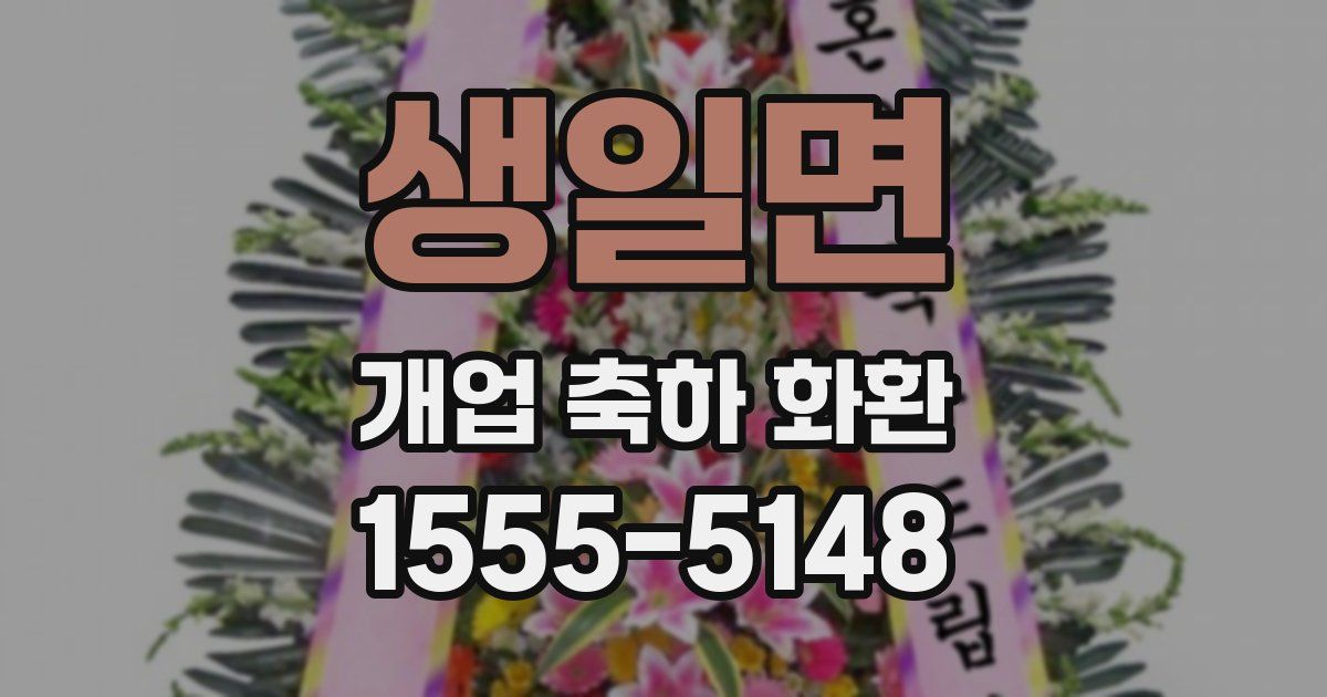 생일면 개업 축하 화환