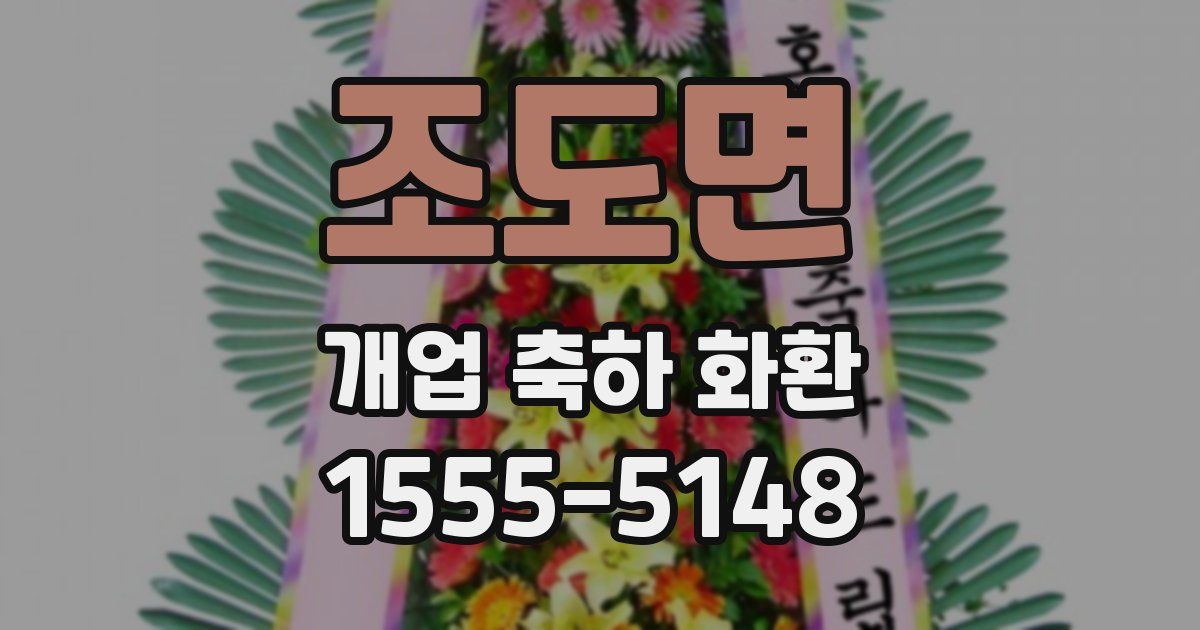 조도면 개업 축하 화환