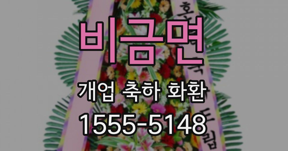 비금면 개업 축하 화환